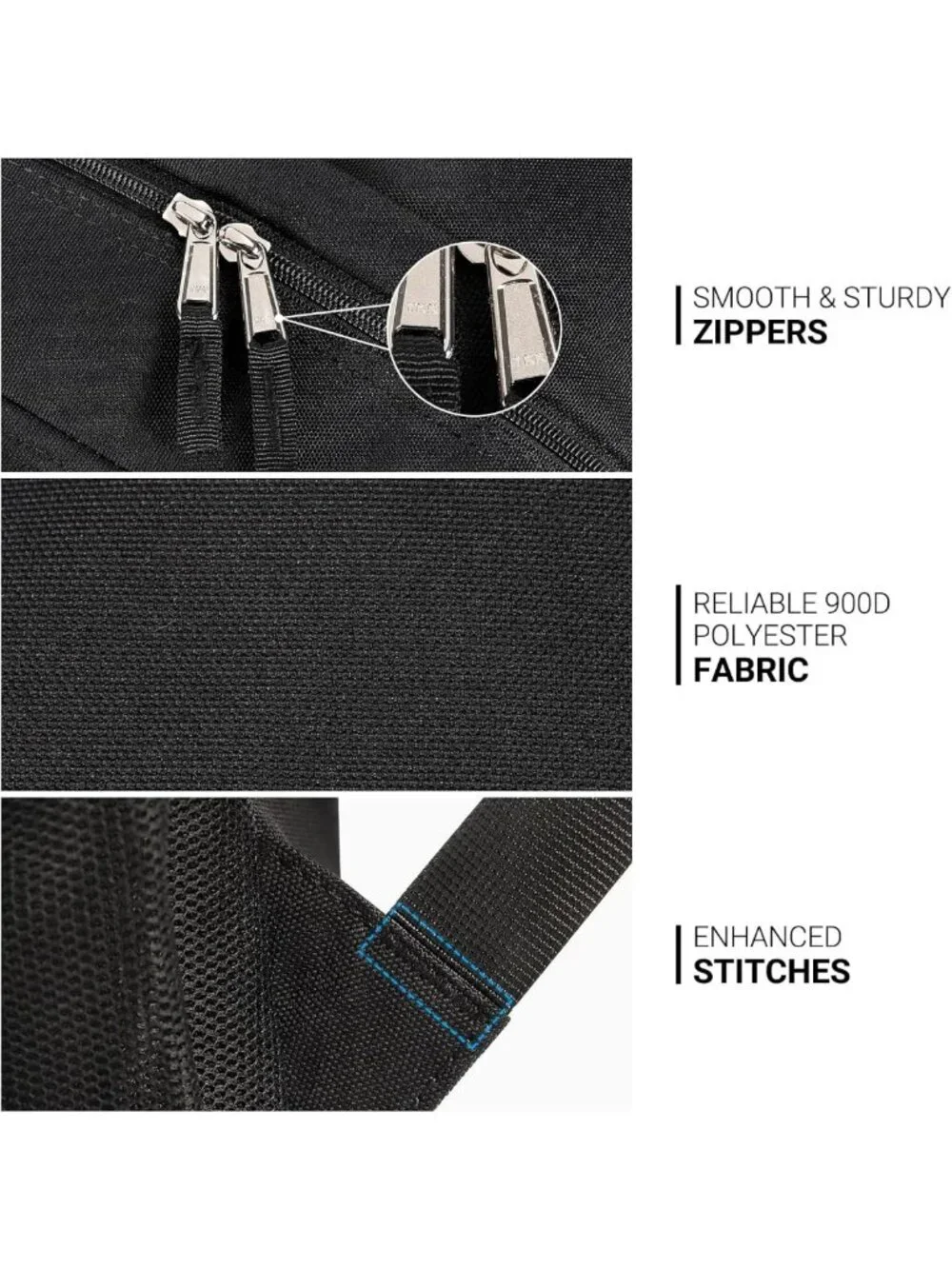 Stylish 26L Black Water-Resistant Backpack for College, Travel & Daily Use